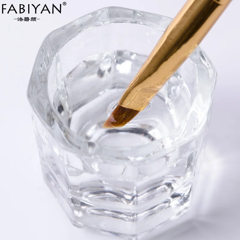 Nail Art Mini Glass Mixing Dish Cup for Eyebrow Tint Crystal Nail Glass Cup for Nail Art Acrylic Liquid Powder Acetone