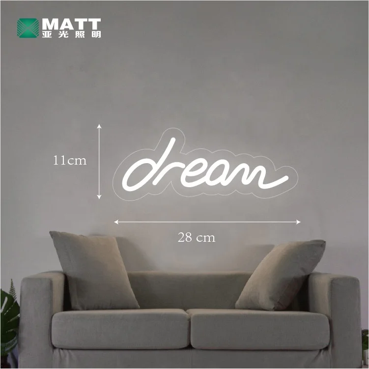 Dreams Lettering Lights USB Types for Room Wall Decorations Custom Led Neon Sign