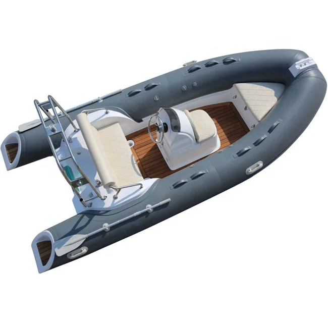 CE 4.3m China Hypalon Sport RIB Boat Fiberglass Hull New Inflatable Fishing Boat with Motor Cheap RIB430 Rowing Boat