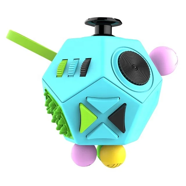 Fidget Dodecagon 12 Side Fidget Cube Relieves Stress and Anxiety Anti Depression Cube for Children and Adults with ADHD ADD OCD