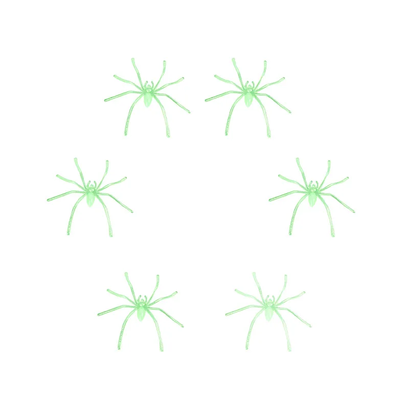 Glow-in-the-Dark Spider Horror Scene Props Spooky Haunted House Thriller Halloween Decorations Party Novelties Made of Plastic