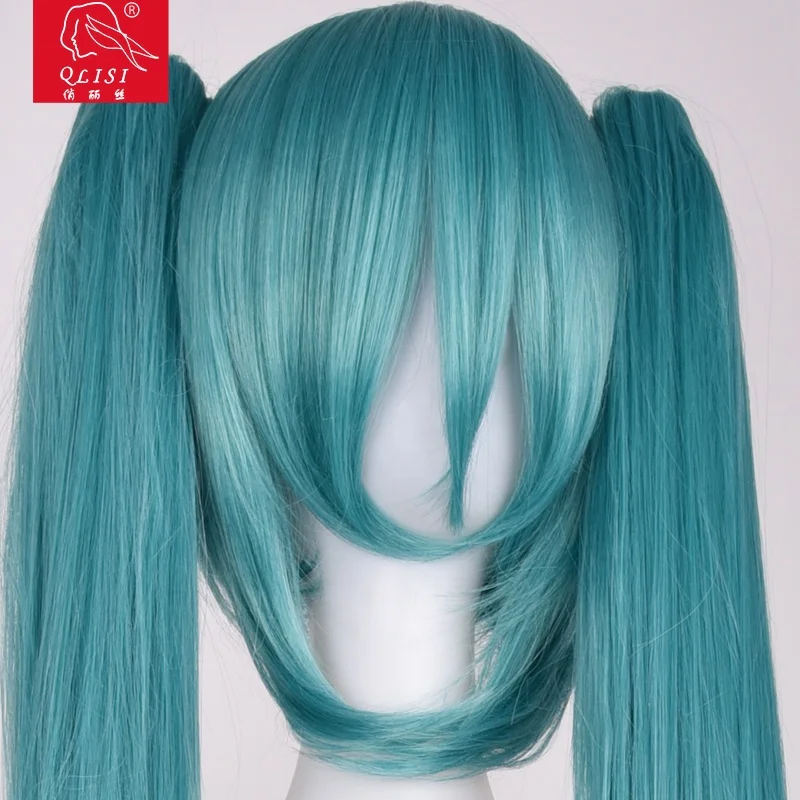 
Blue Color Long Ponytail anime cosplay wig Synthetic Hair wig 