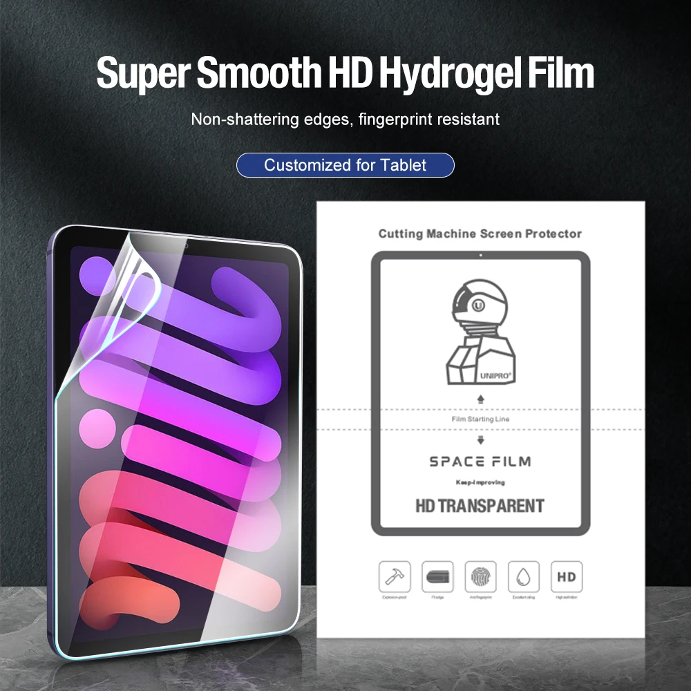 UNIRPO Space Film Flexible Hydrogel Nano Tpu Material Film Anti shock Curved Screen Protector For Smart Cutting Machine Plottter