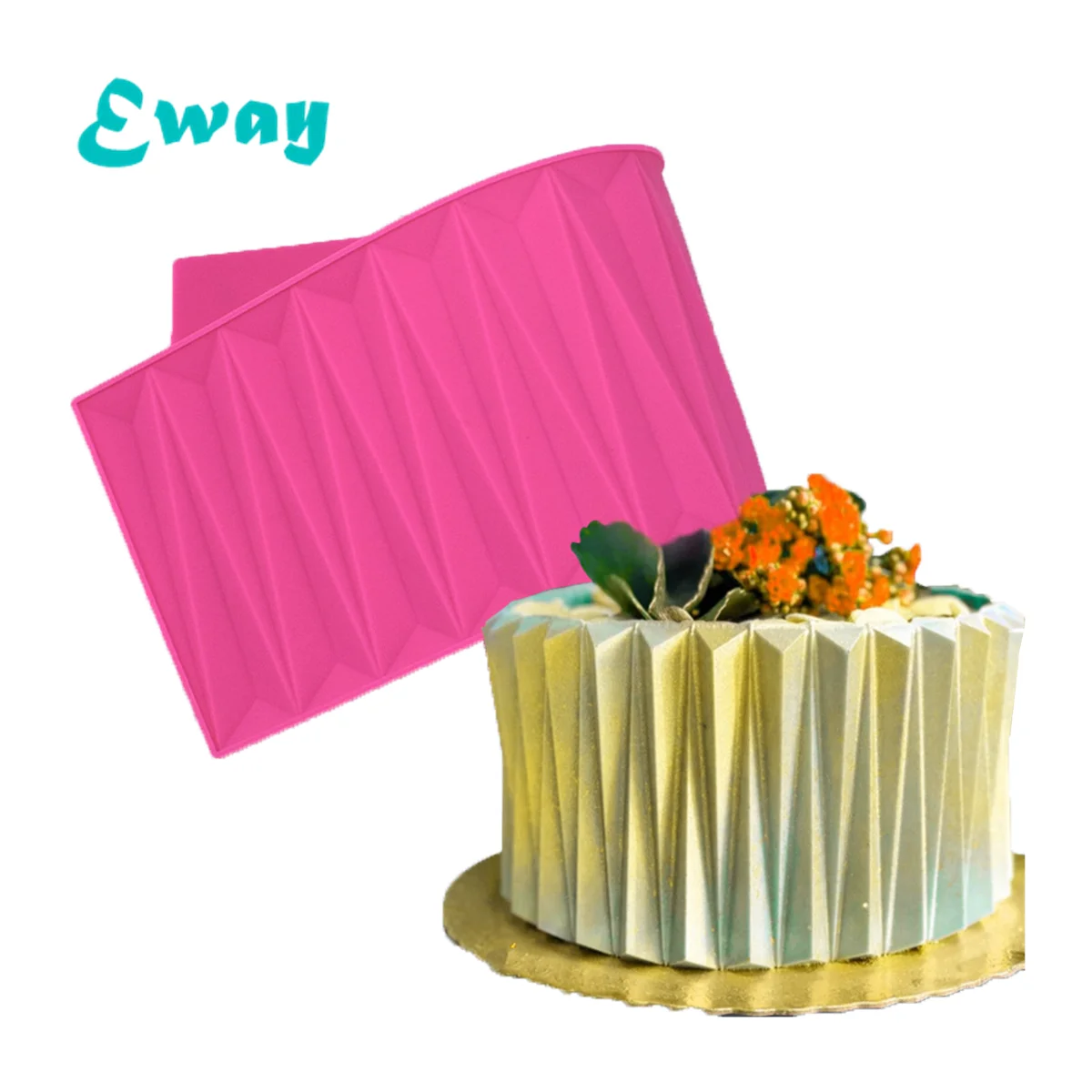 Wedding Origami diamond Custom silicone mould for fondant cake decorating moulds