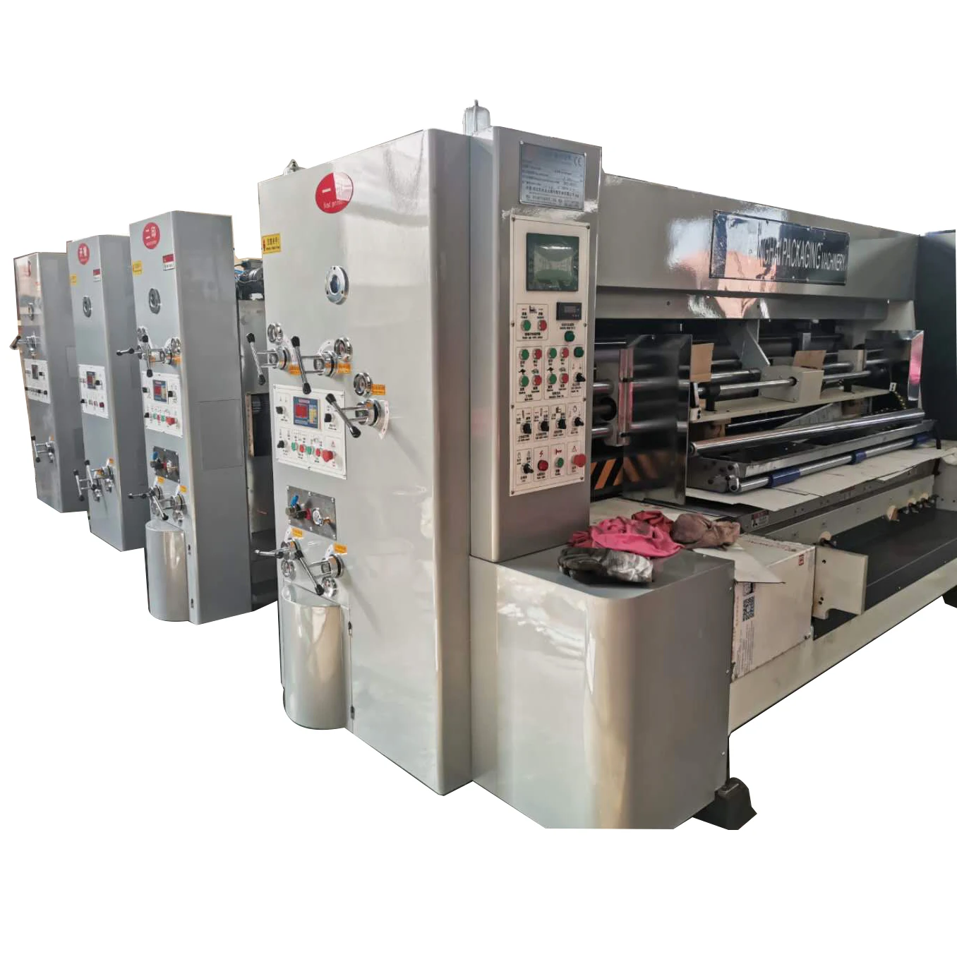 automatic high speed flexo corrugated carton box printing slotting rotary die-cutting machinery