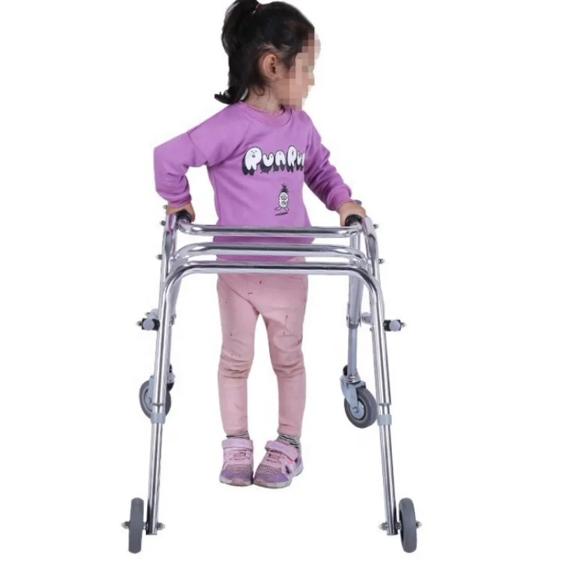 Foldable child walker lower limb training standing frame child walker