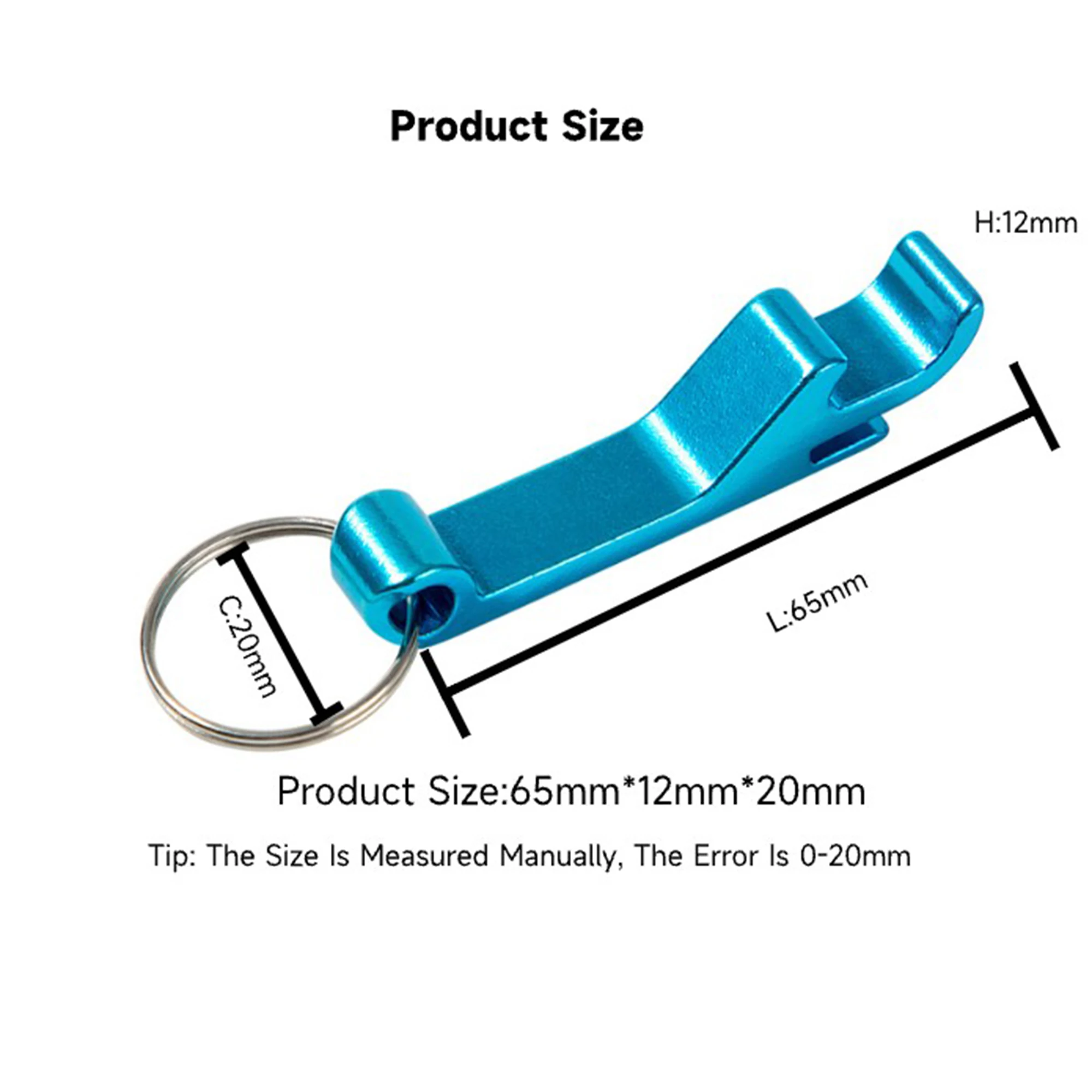 Custom Stainless Steel  Metal Sublimation Can Wine Bottle Opener Keychain Beer Bottle Opener Key Ring