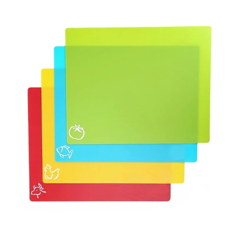 BPA-Free Large Flexible Cutting Board Eco-Friendly PE Plastic Cutting Mats Kitchen Use Dishwasher Safe Cheese Disposable