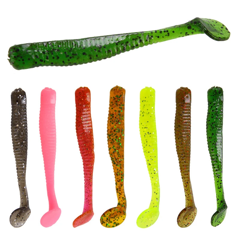 WEIHE 2.8g 8cm 7 colors artificial soft fishing lure silicone fishing bait for outdoor fishing activity