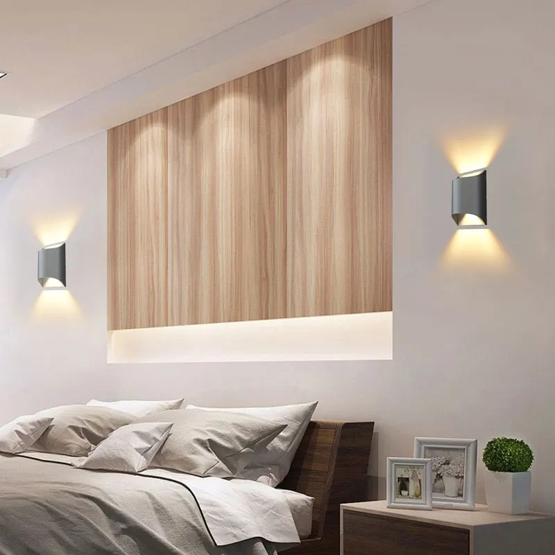 220v modern up and down led wall lamp 6 inch 3cct selectable interior wall led light