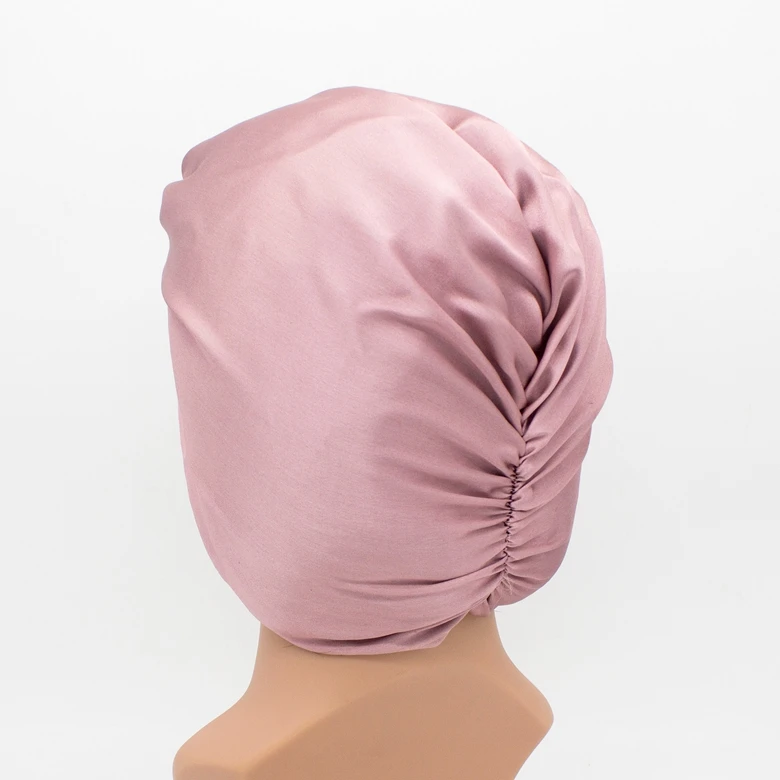 Hot Sale High Quality 100% Mulberry Silk Sleep Cap Silk Shower Cap Hair Cap Breathable Hair Care Silk Bonnet