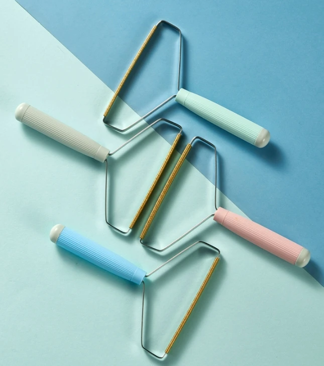 Pet hair fur remover brush cleaner for dog cat reusable metal copper carpet cloth lint cleaning brush tool