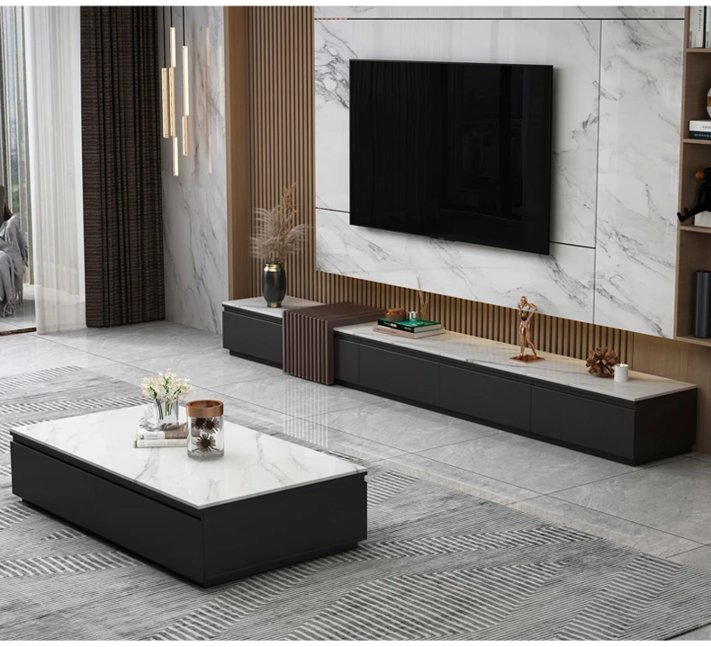 Nordic creative top Living room Artwork luxury Side Round Marble Rock Plate Accent modern Coffee Table