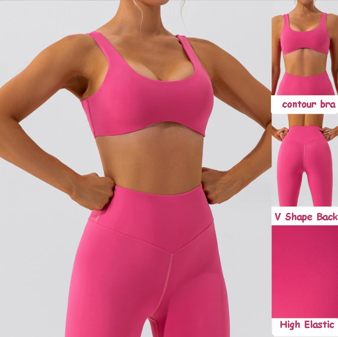 Top woman fabric girls athletic fitness sports fitness yoga wear ropa deportiva mujer active wear yoga workout sets for women