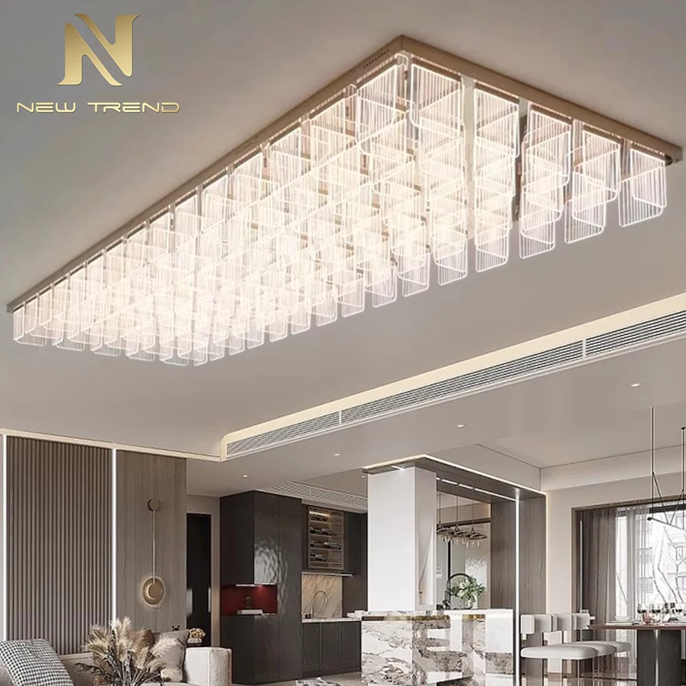 New Product Custom Indoor Decoration Lighting Villa Hotel Lobby Hall Acrylic Ceiling Chandelier