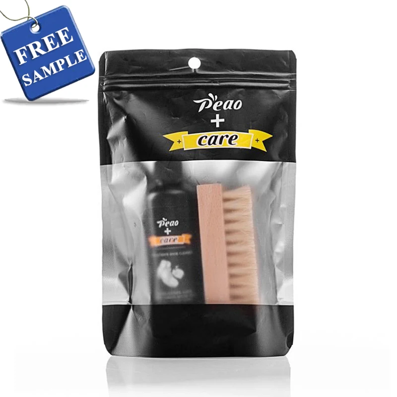 Deao Care Suede Shoe Cleaner Kit Sneaker Cleaning Liquid Pig Bristle Brush WIth Plastic Ziplock Pouch Bag