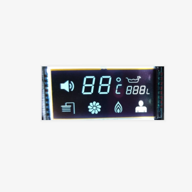 Lcd Manufacturers 7 Segment DFSTN Negative 27.9*61.8*2.8mm Custom Lcd Display