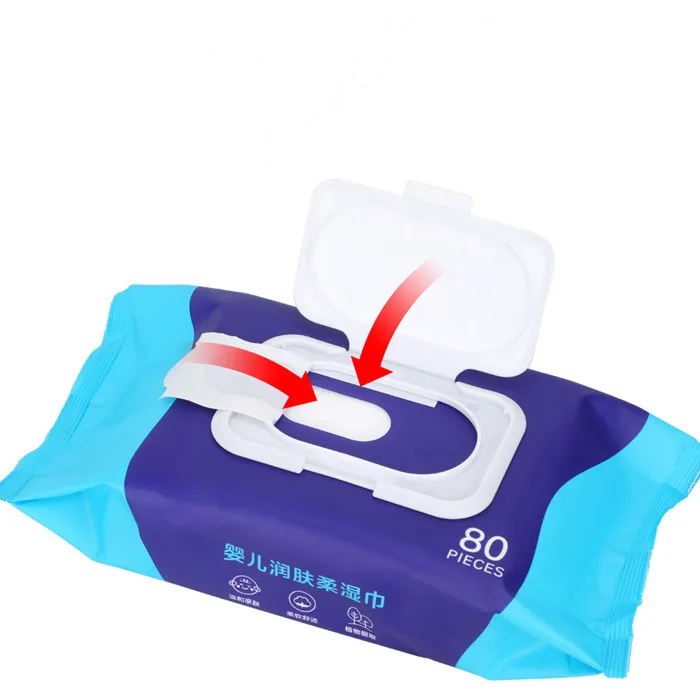 Plant wipes Ladies makeup remover clamshell wholesale private label disposable organic warmer baby wet wipes