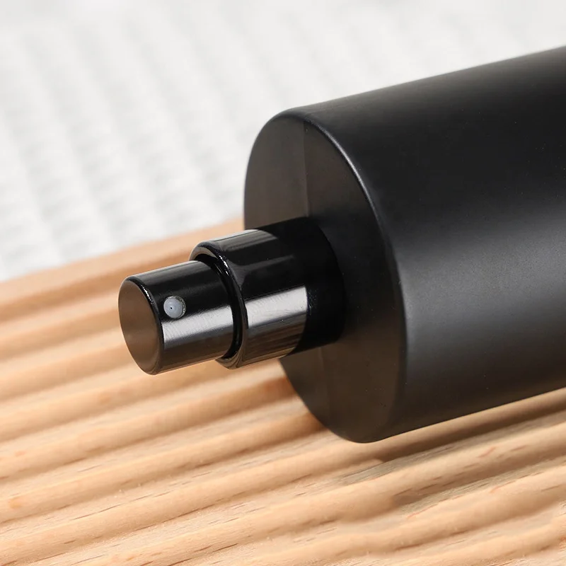 50ml Spray Atomizer Designer Unique Luxury Empty Matte Black Perfume Bottles