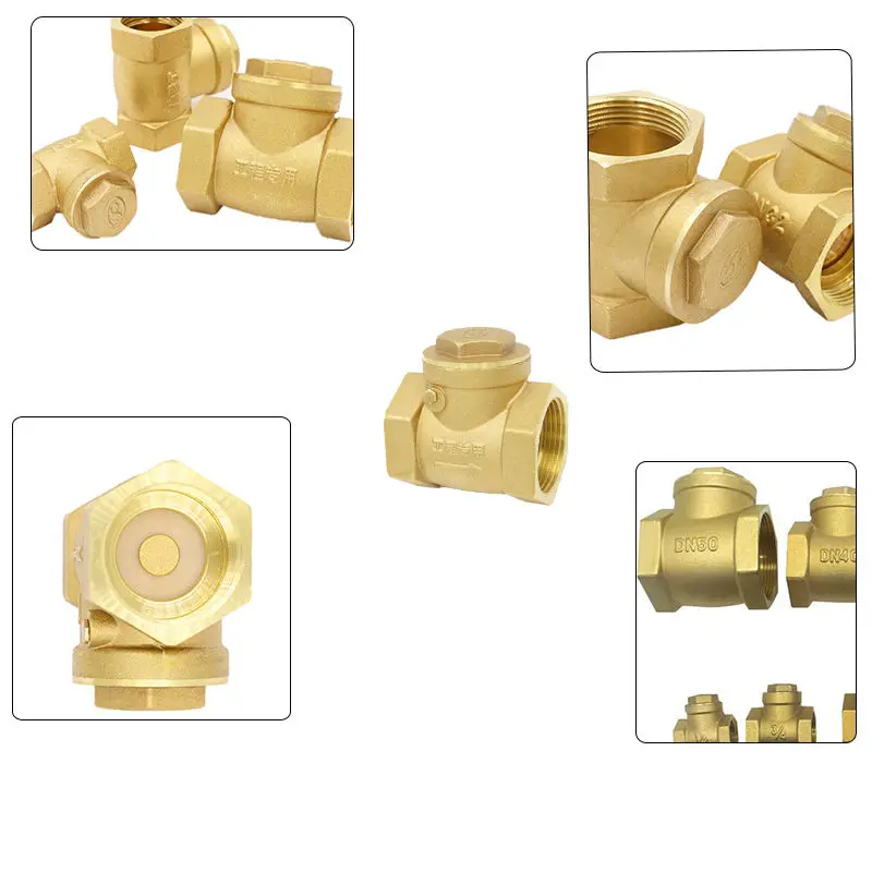 2023 Newest DN15-100 Full Brass Check Valves Water Oil Gas Horizontal Mini Check Valve