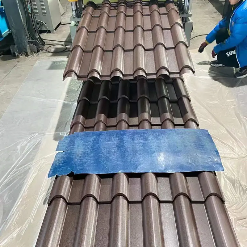 18 28 Gauge Corrugated Galvalume Steel PPGI Color Coated Galvanized Steel Coil For Roofing Sheet
