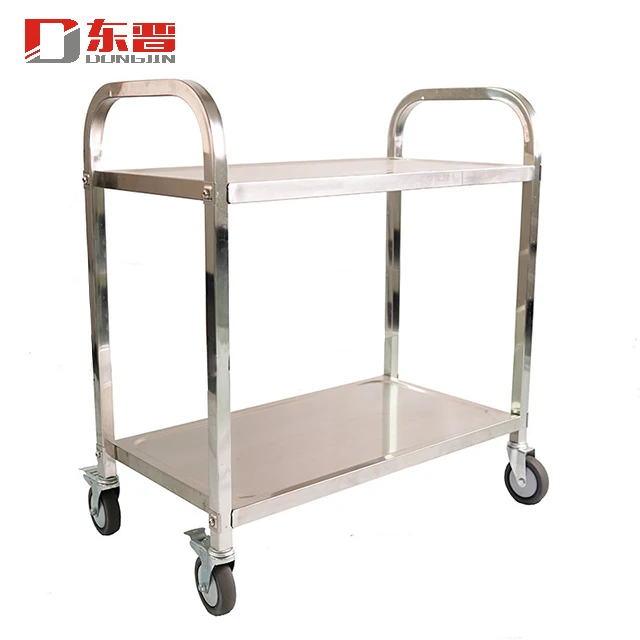 
Stainless Steel Restaurant Food And Beverage Food Service Equipment Serving Hand Trolley 