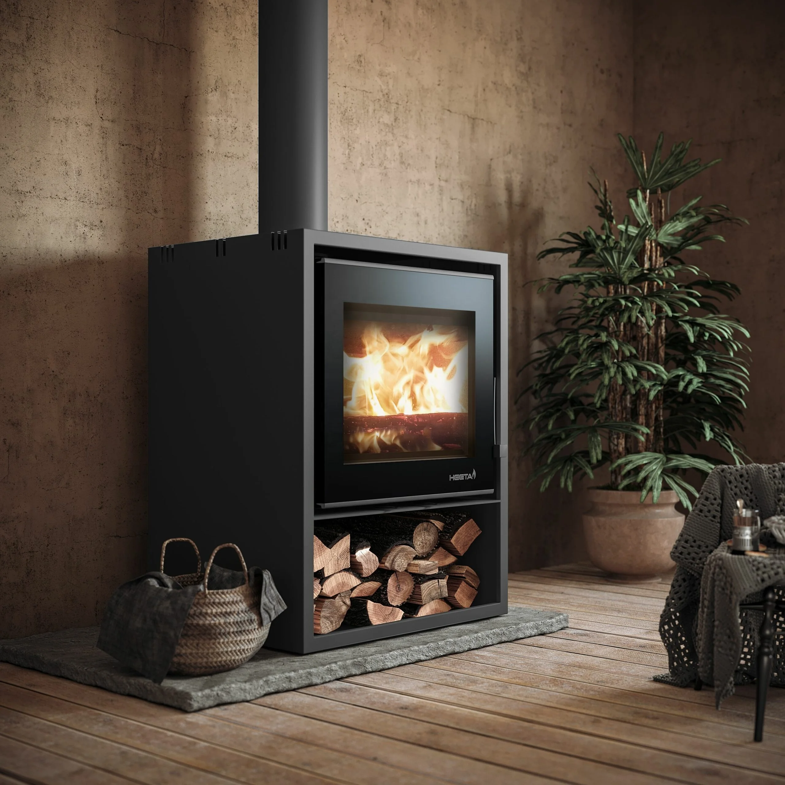 Внутренняя дровяная печь 605LB