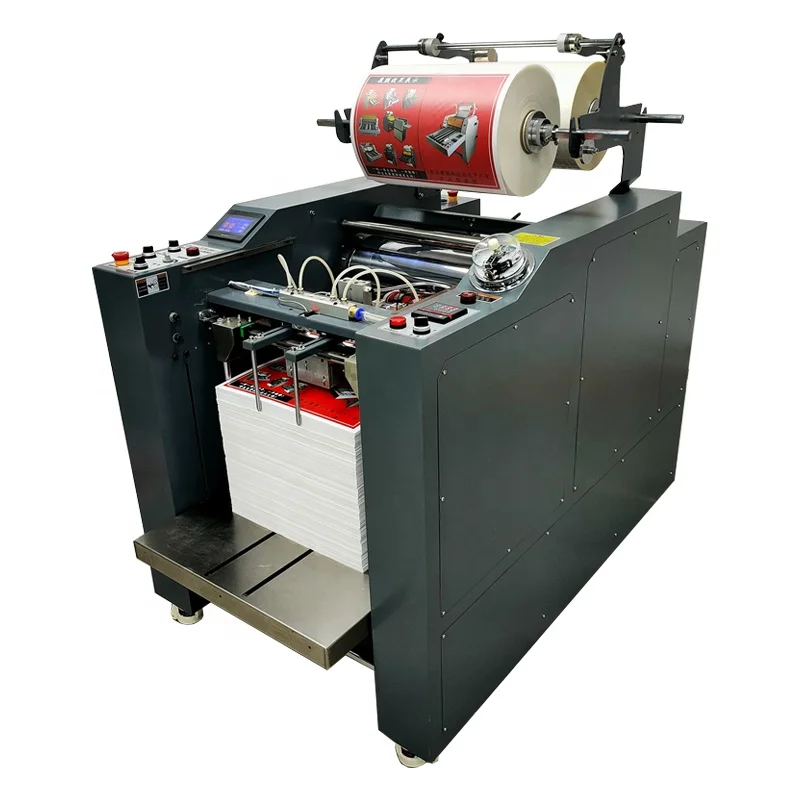 AF-540 Factory supply fully automatic roll laminating machine with auto slitting and PLC servo controlling system