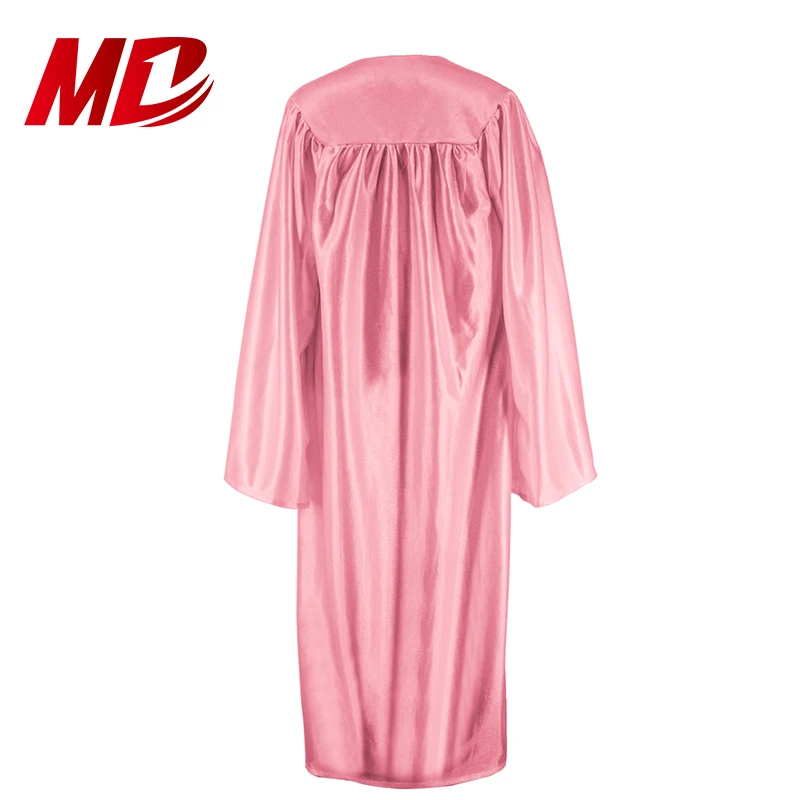 Wholesale All Size Shiny Adult Pink Graduation Gown