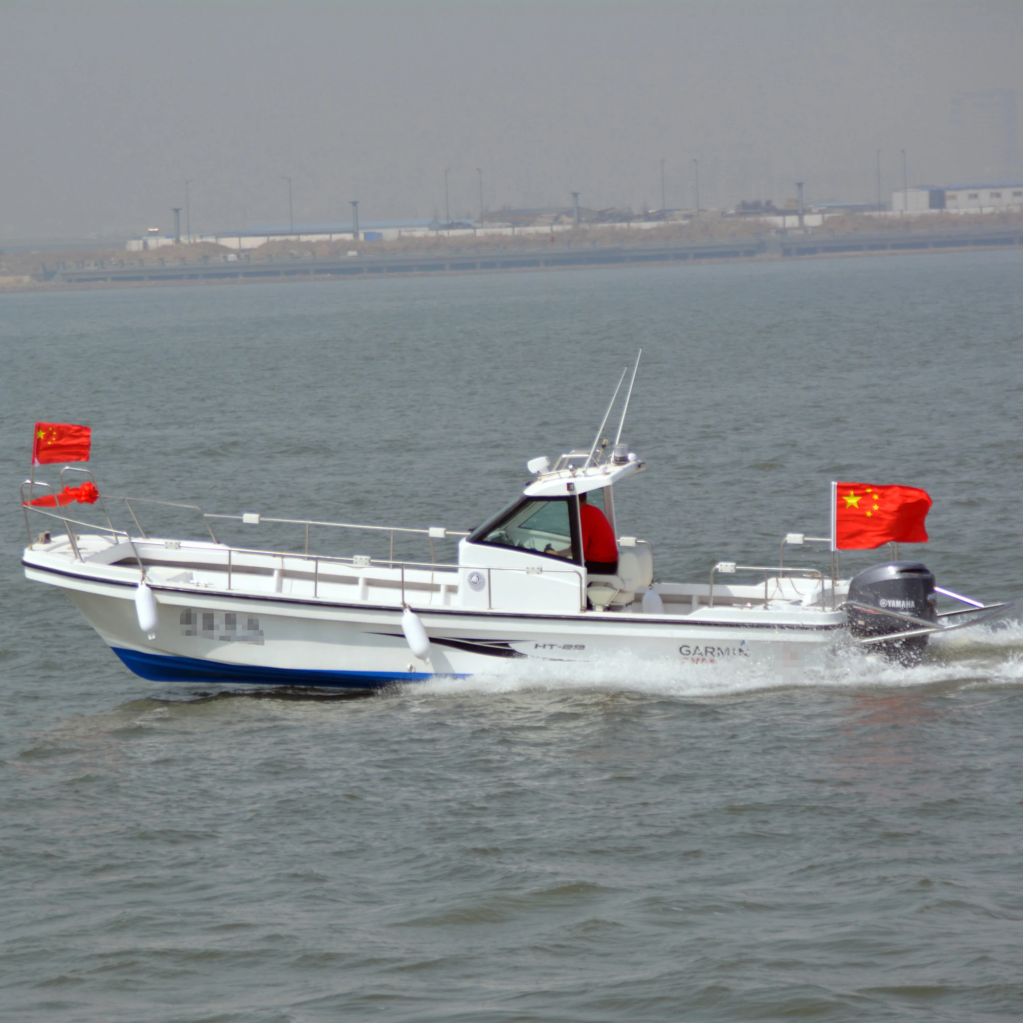 
28 foot offshore high speed fiberglass fishing leisure sport boat 