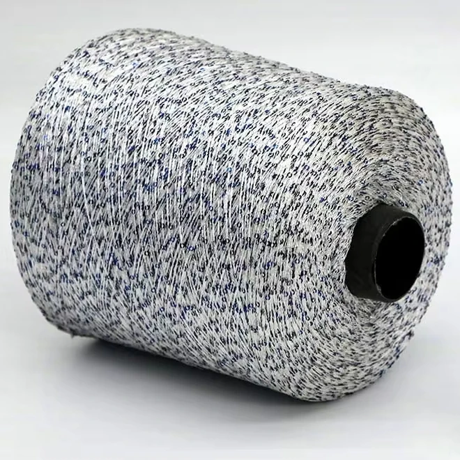 Organic Cotton Yarn 150D + 2mm sequin yarn 100% polyester Yarn suitable For knitted sweaters Filament