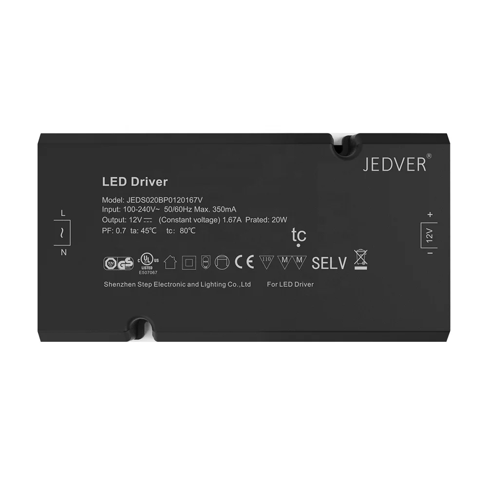 12v/24v 20w 40w 60w 90w Led Driver Dimmable Home Lighting Continuous Smooth Led Power Driver