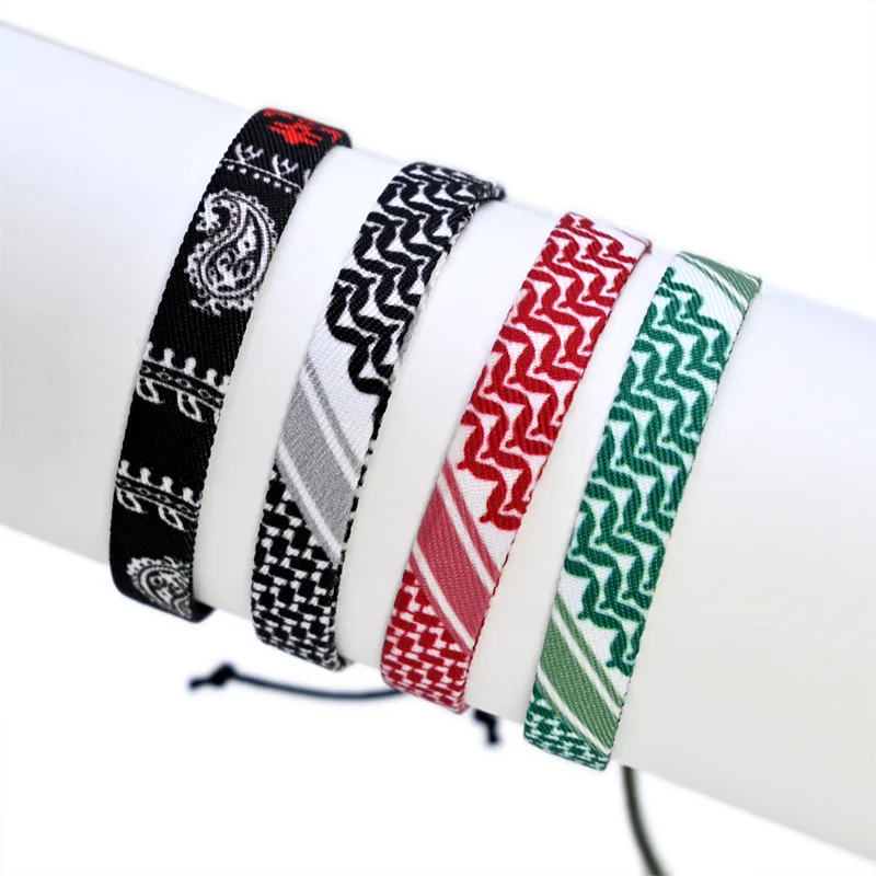 Браслеты Keffiyeh регулируемый браслет с кодом флага страны исламский на запястье