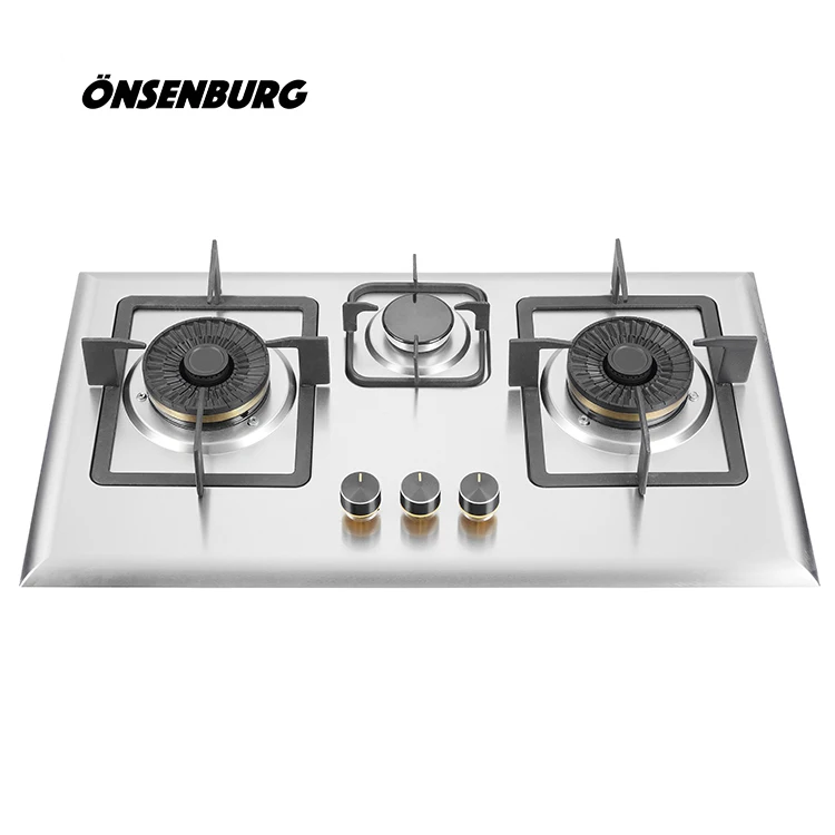 Wholesale built in 3 burner gas stove panel for kitchen appliance