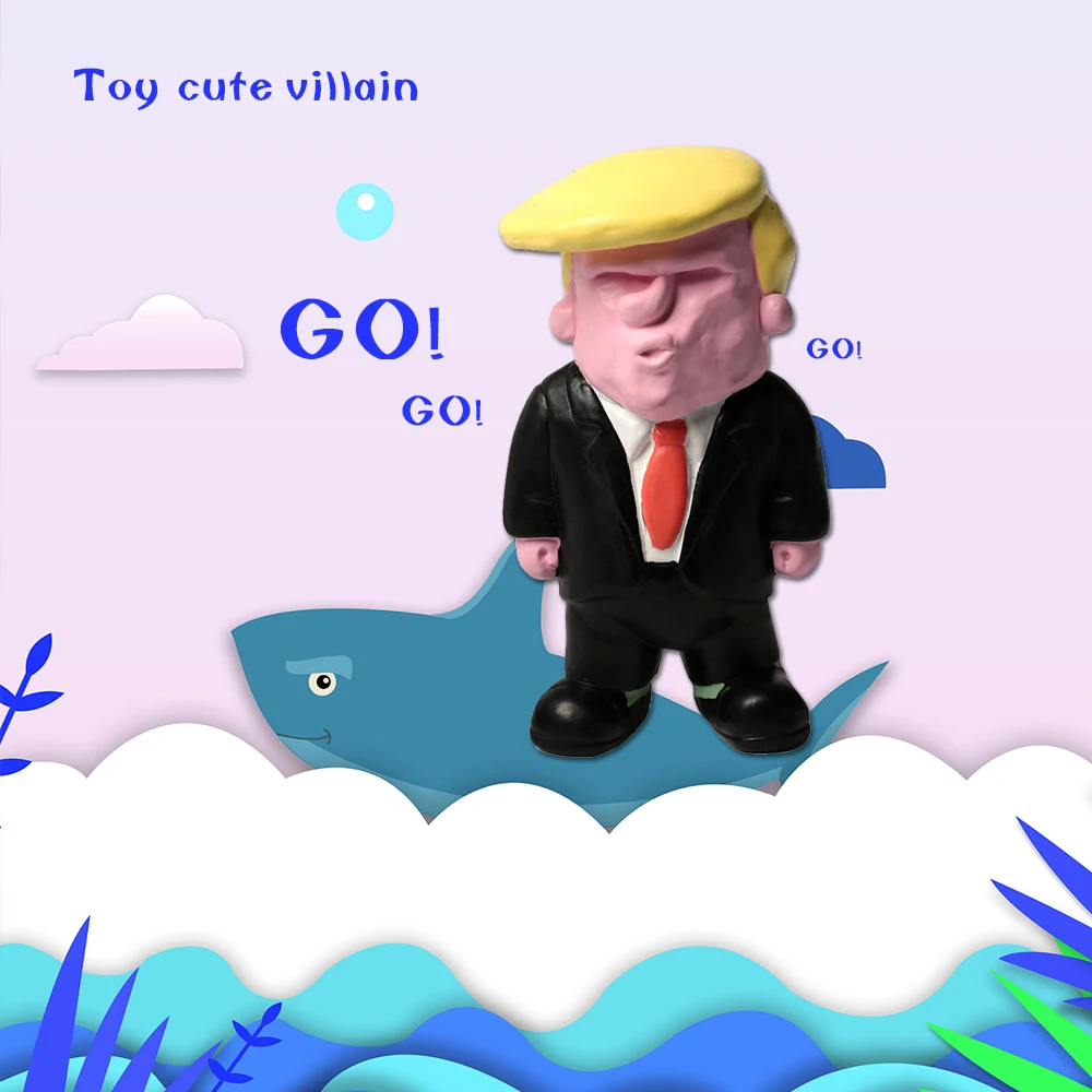 Professional Wholesale Q-MONSTER Latex Squeaky Dog Toys Clay Sculpture Rubber Chew Toy Pet Interactive