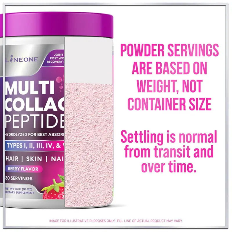 OEM Customized Multi  Collagen Peptides Powder Skin Whitening Glow Digestive Enzymes for Hair nails beauty Supplement