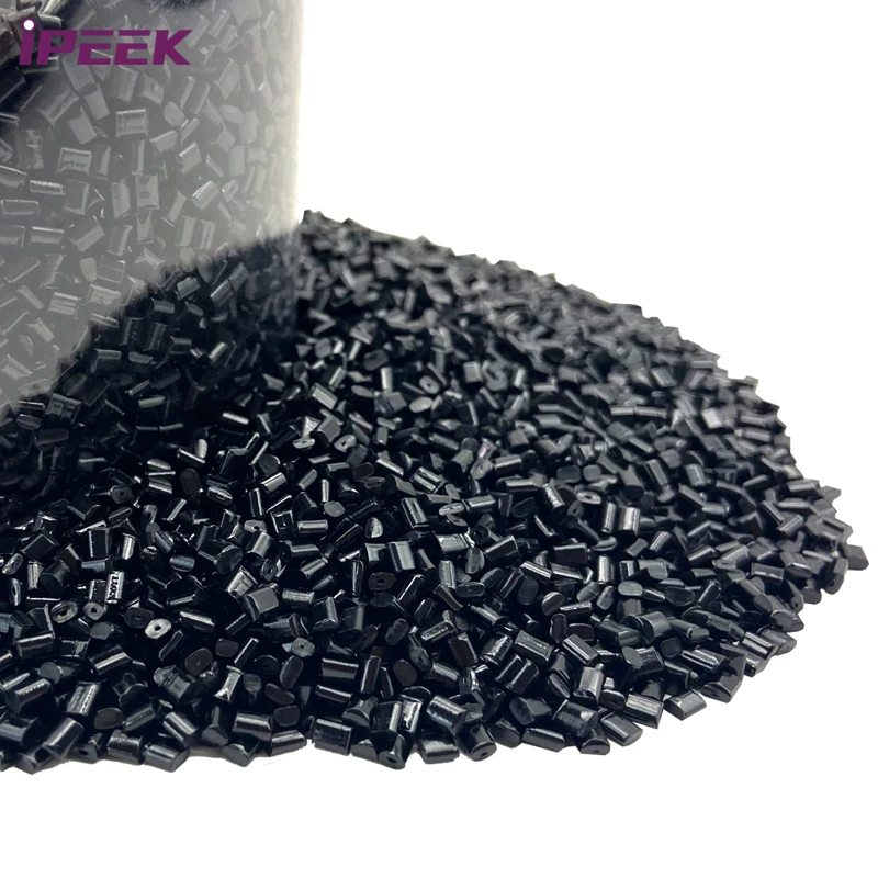 IPEEK черные CF20 CF30 усиленные гранулы из углеродного волокна, полимерные пластиковые ПОЛИМЕРНЫЕ ГРАНУЛЫ