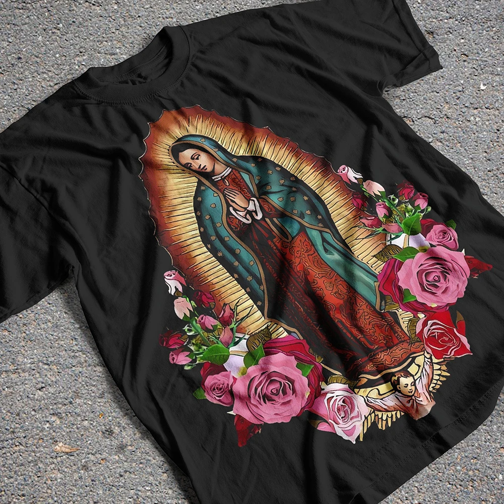 DTF передача готовая к печати Guadalupe девственная Мария католический изготовленный на заказ виниловый HTV пластизол термонаклейка для футболок