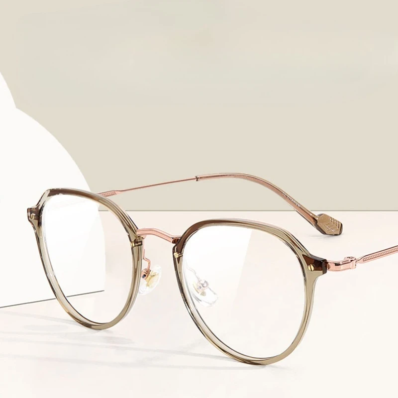 Ultra-light TR90 Glasses Frame Pure Titanium Temple Glasses Frame for Optical Eyewear Men Women Fashion Spectacle Myopia Glasses