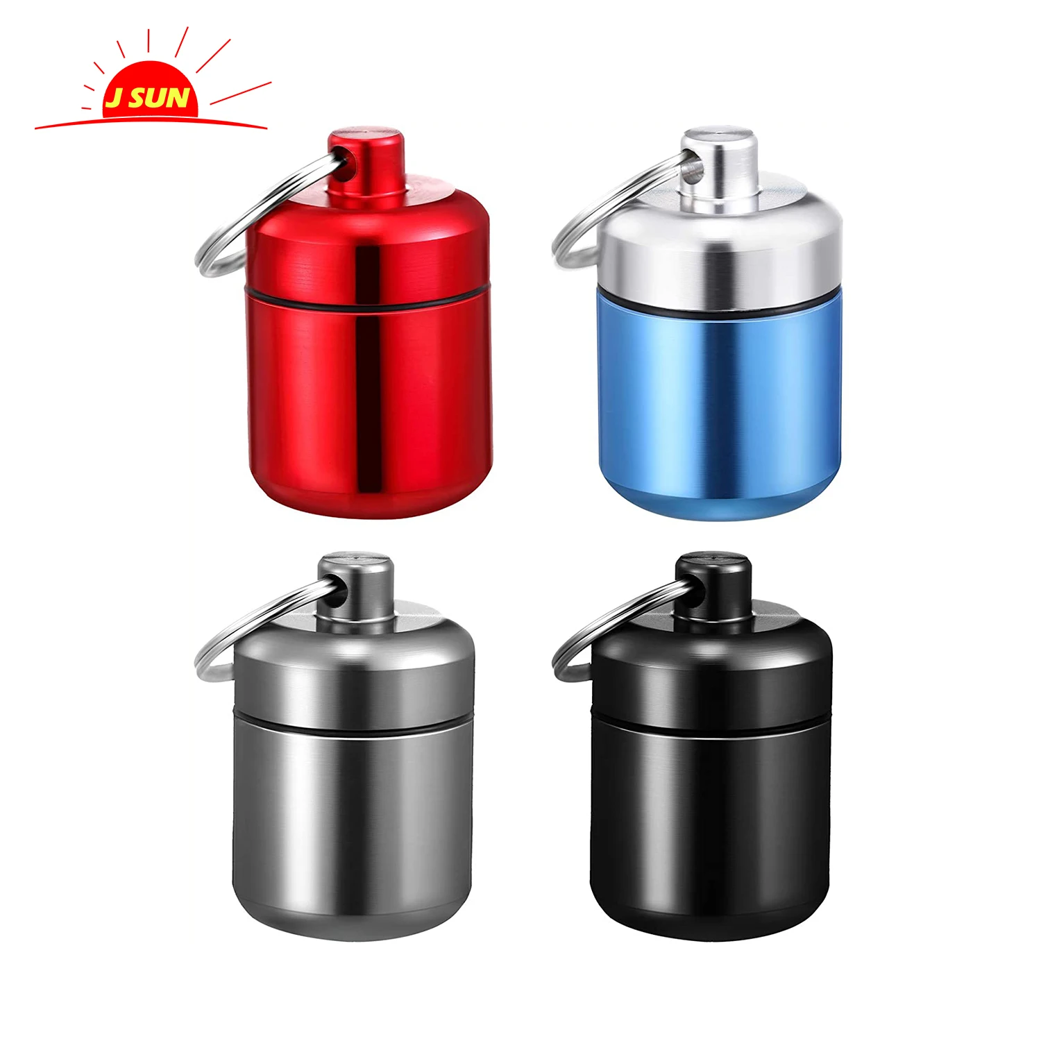 Aluminum pill case Organizer Small Pocket metal Pill Box