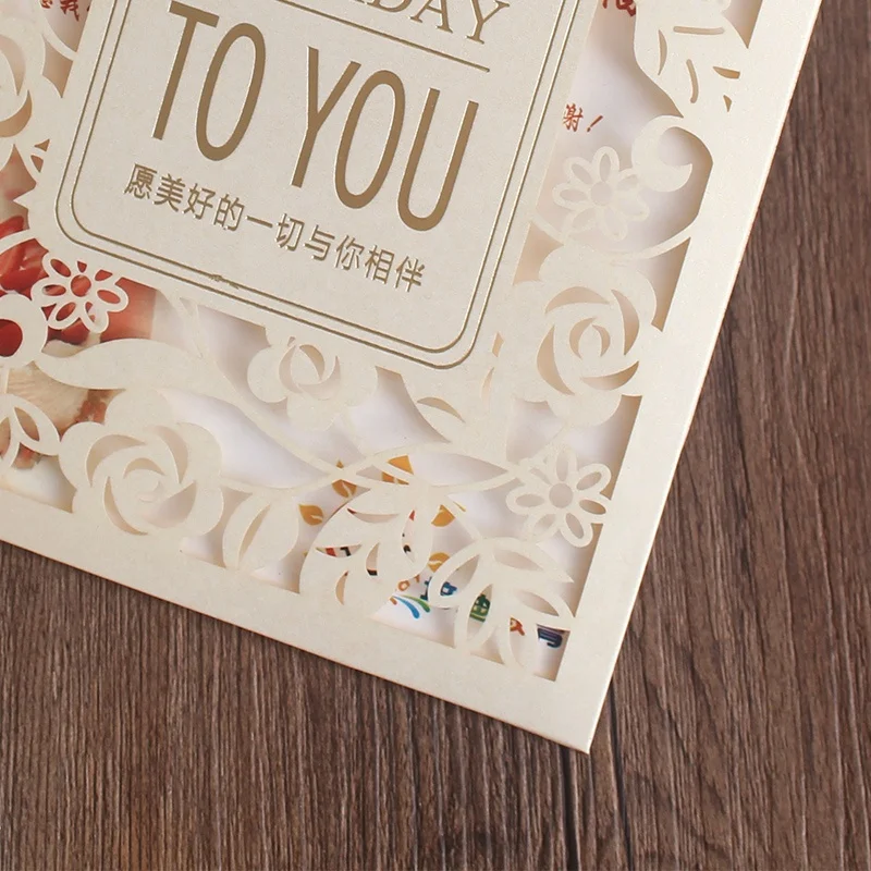 
Bulk Custom Wholesale DIY Handmade Luxury Birthday Wish Card Funny Birthday Card Invitation Cards For Birthday With Envelop 