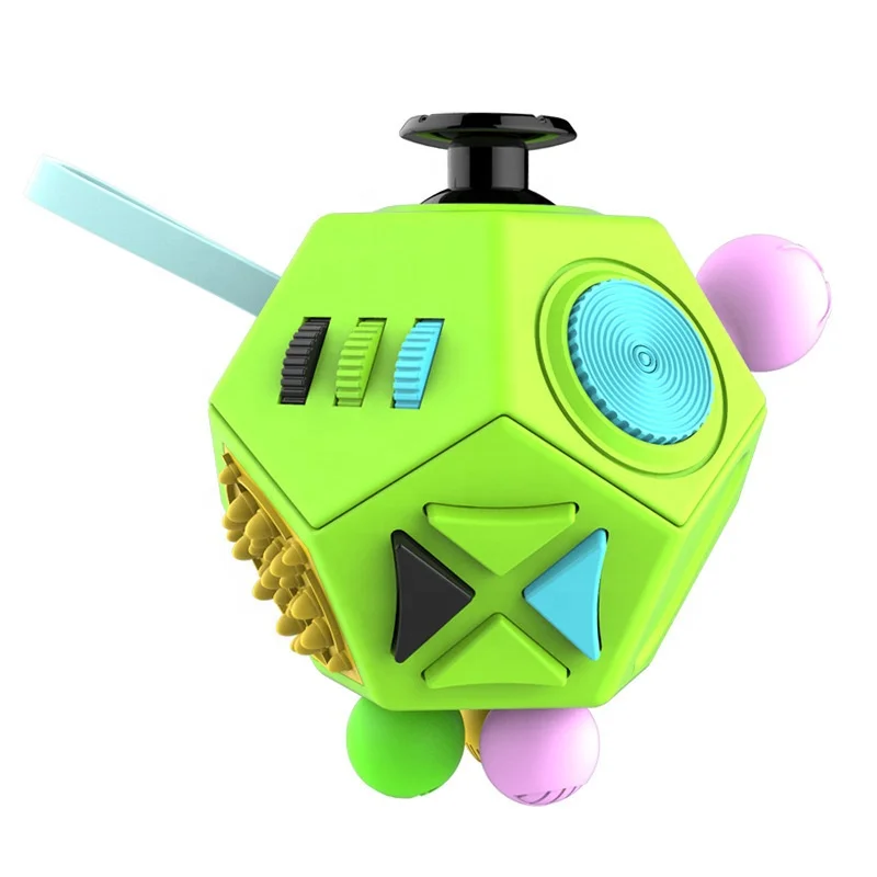  Мини Fidget Cube 12 Сторон Magic Игрушка Непоседа снимает стресс настольная игрушка 3D модель инновационных подарки на день