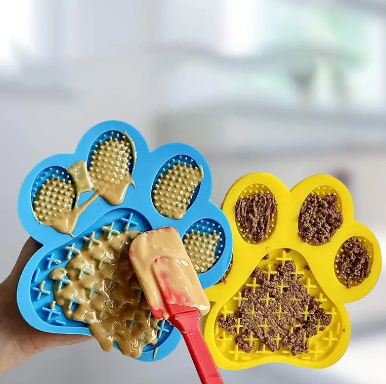 Dog Shower Assistant Snuffle Mat  Silicone Dog Bath Peanut Butter Dog Cat Lick Pad