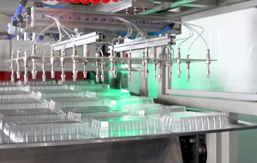 High speed automatic plastic thermoforming ops clear food box making machine