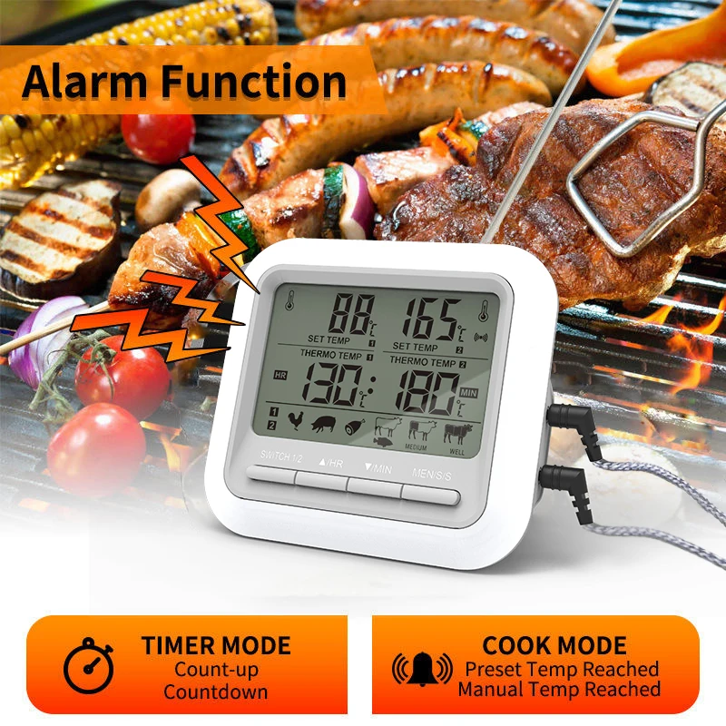 Meat For Grilling Dual Probe Wholesale Digital Bbq Hood Smart Kitchen Cooking Thermometers