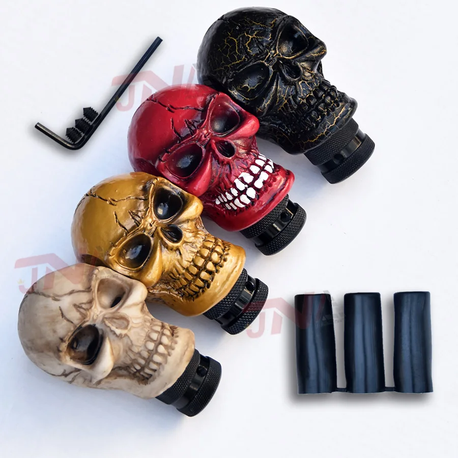 Halloween Resin Gear Shift Knob Skull Head Car Refit Manual Lever Gear shift Shifter Skull Shift Knob