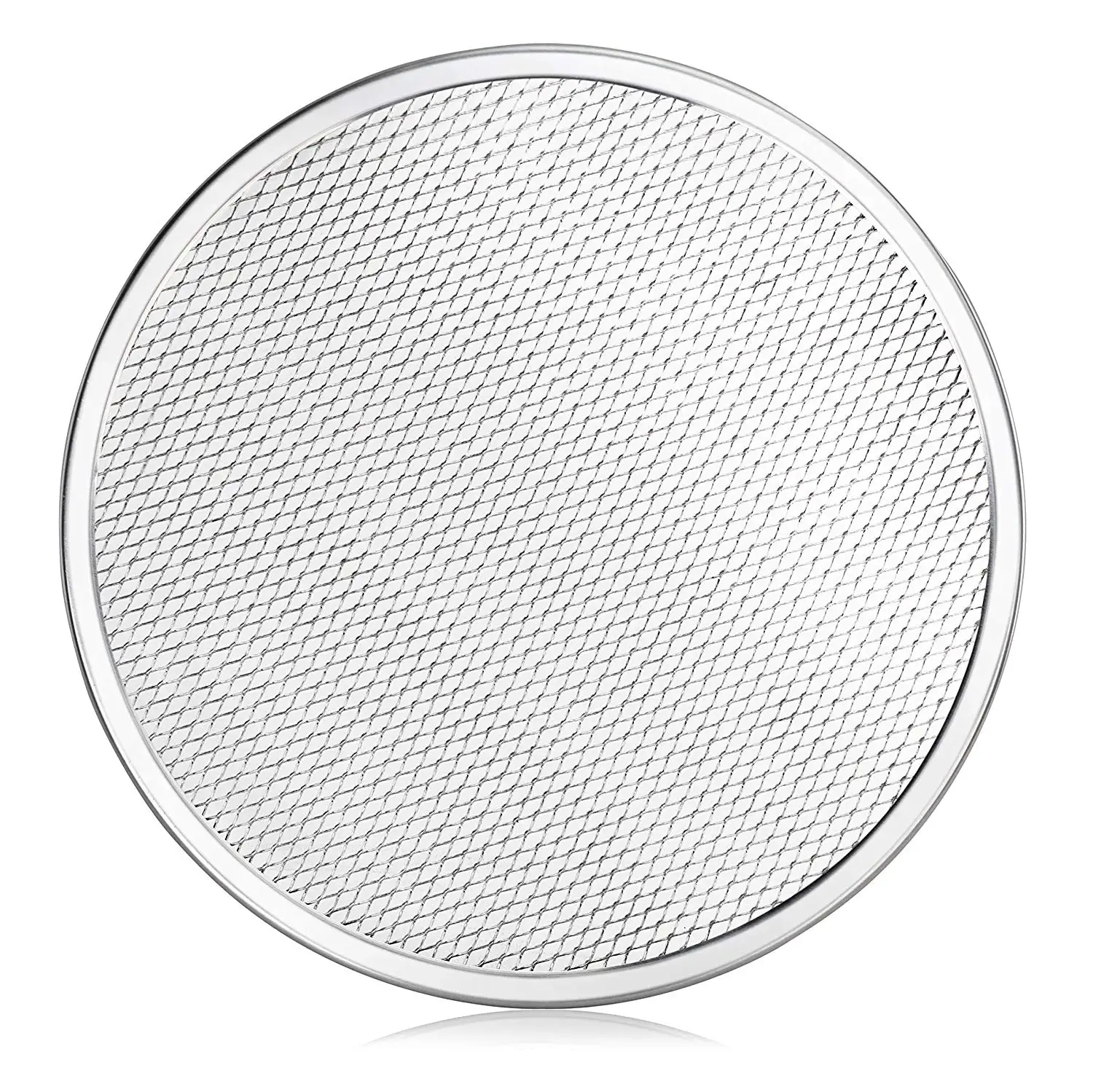 6-22 inch aluminium screen pizza stone non stick mesh net baking tray
