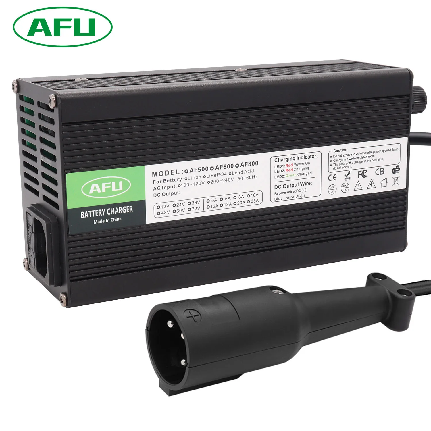 High quality 58.4V 10A Charger 16S 48V LiFePO4 Battery Smart Charger  For 48V Ezgo Club Car Yamaha Golf Cart