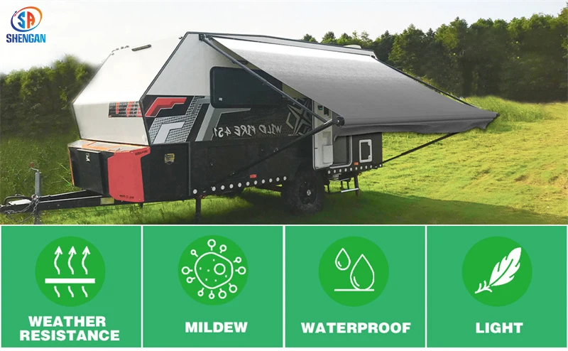Universal Polyester Trailer Motorhome Accessories RV Parts Replacement Waterproof Caravan Awning Rv Awning Fabric