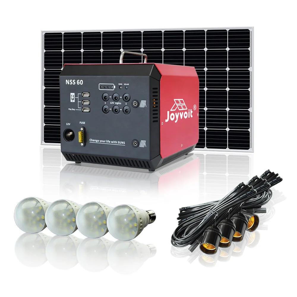 Joyvoit Classic Solar generator for house solar panel 60W home solar power system kit OEM OBM Custom service